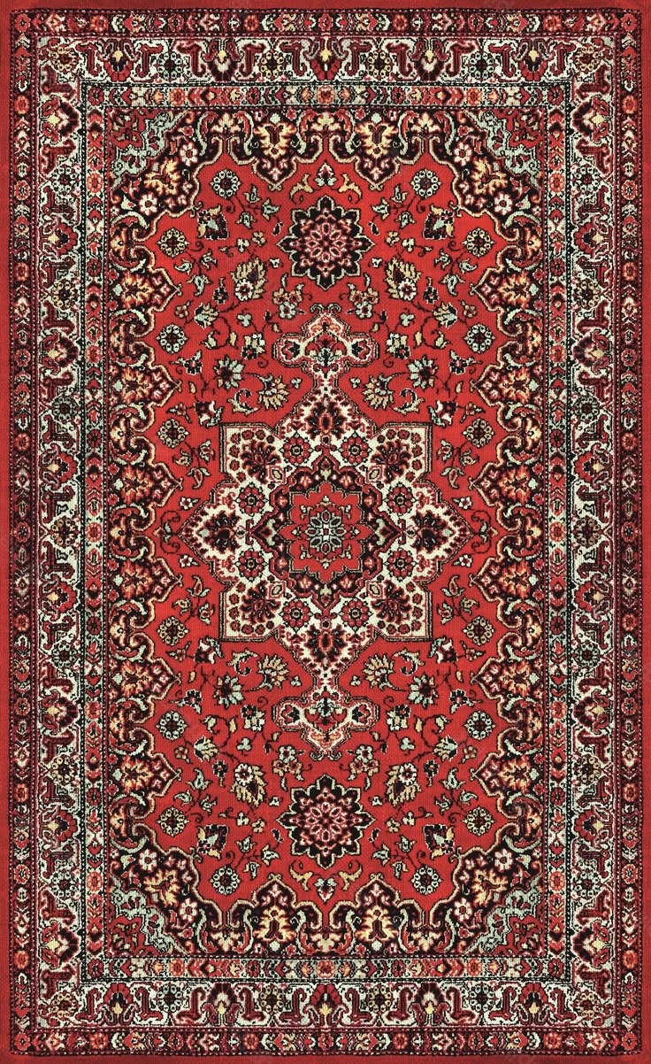 Bakhtiari Geometric Medallion — Red Field